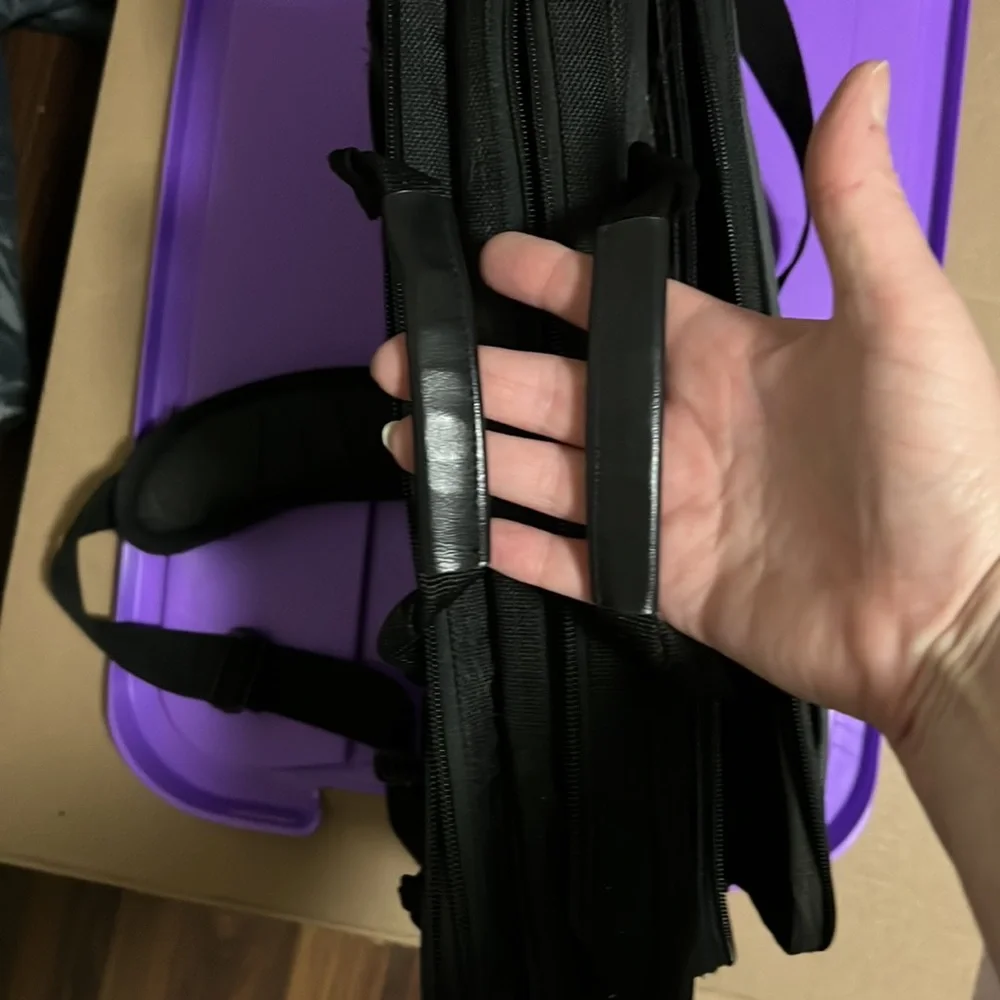 Large black soft briefcase